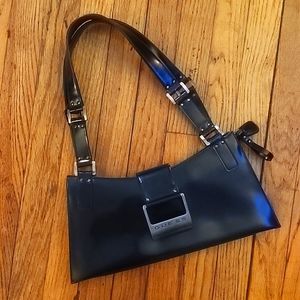 Y2K Black Guess Baguette Bag